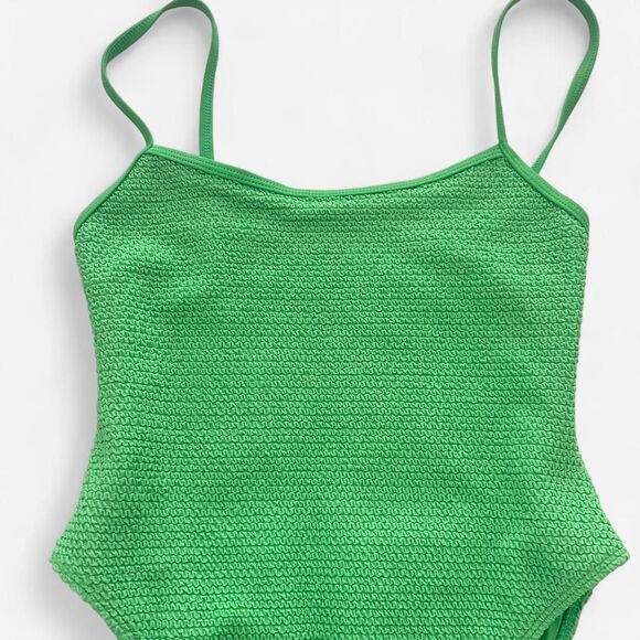 LA Hearts PacSun Scrunched Emerald High-Cut One-Piece Bikini (Size S) 🌿 - Picture 2 of 6
